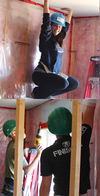 PBI Employees helping build a house with Habitat for Humanity